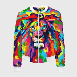 Женский бомбер 3D Лев Artistic Art