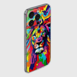 Чехол для iPhone 16 Pro силиконовый с защитой камеры Лев Artistic Art - фото 2