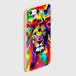 Чехол для iPhone 5/5S матовый Лев Artistic Art - фото 2