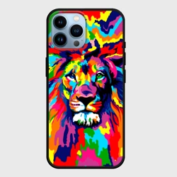 Чехол для iPhone 14 Pro Max Лев Artistic Art