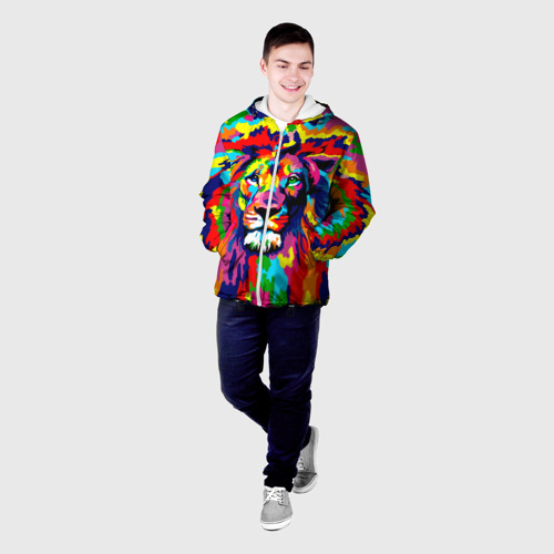 Мужская куртка 3D Лев Artistic Art, цвет 3D печать - фото 3