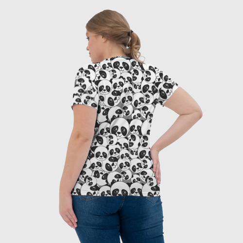 Женская футболка 3D Пандочки, цвет 3D печать - фото 7