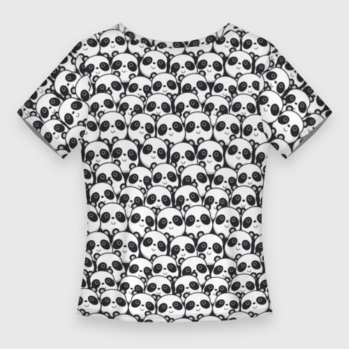 Женская футболка 3D Slim Панды, цвет 3D печать - фото 2
