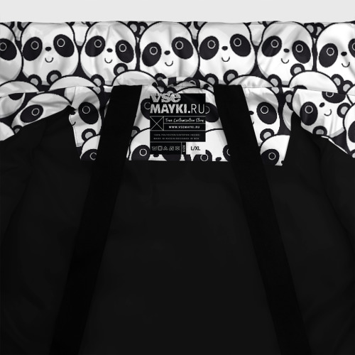 Мужская зимняя куртка 3D Панды, цвет черный - фото 7