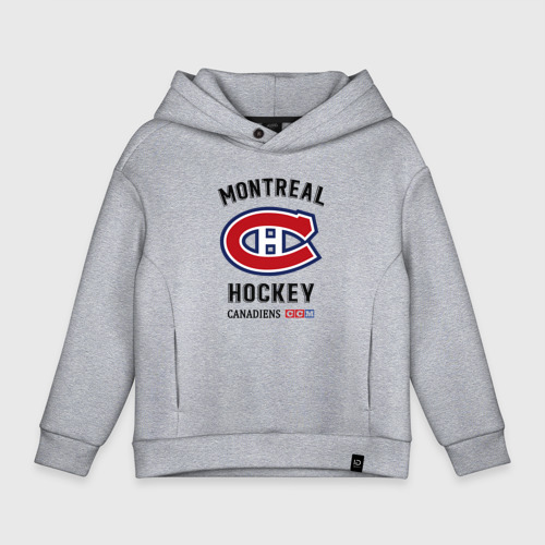 Детское худи Oversize хлопок Montreal Canadiens, цвет меланж