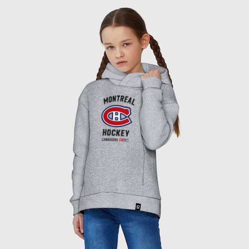 Детское худи Oversize хлопок Montreal Canadiens, цвет меланж - фото 3