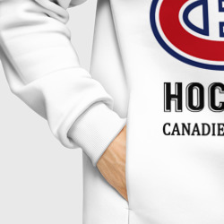 Худи с принтом Montreal Canadiens для мужчины, вид на модели спереди №6. Цвет основы: белый