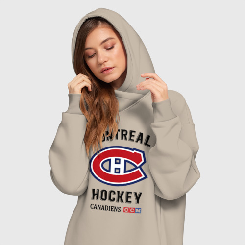 Платье-худи хлопок Montreal Canadiens, цвет миндальный - фото 3