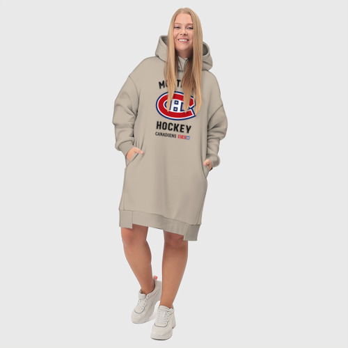 Платье-худи хлопок Montreal Canadiens, цвет миндальный - фото 7