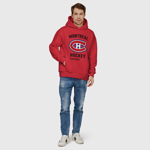 Мужское худи Oversize хлопок Montreal Canadiens, цвет красный - фото 6