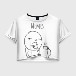 Женская футболка Crop-top 3D Memes