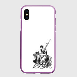 Чехол для iPhone XS Max матовый Берсерк сидит