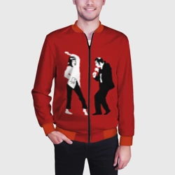 Мужской бомбер 3D Криминальное чтиво - танец Мии - фото 2