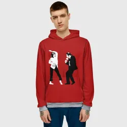 Мужская толстовка 3D Криминальное чтиво - танец Мии - фото 2