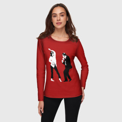 Женский лонгслив 3D Криминальное чтиво - танец Мии - фото 2