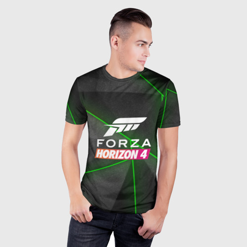 Мужская футболка 3D Slim Forza Horizon 4 Hi-tech, цвет 3D печать - фото 3