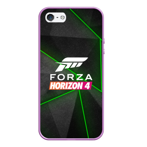 Чехол для iPhone 5/5S матовый Forza Horizon 4 Hi-tech, цвет сиреневый