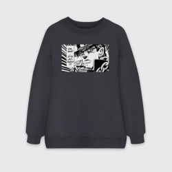 Женский свитшот oversize без начеса хлопок О нет, это Джотаро!