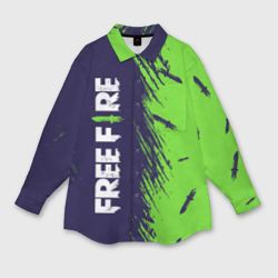 Женская рубашка oversize 3D Free fire Фри фаер
