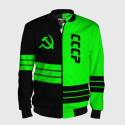 Мужской бомбер 3D СССР black-green