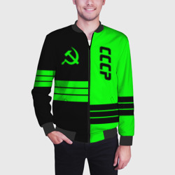 Мужской бомбер 3D СССР black-green - фото 2