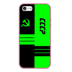 Чехол для iPhone 5/5S матовый СССР black-green