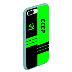Чехол для iPhone 7Plus/8 Plus матовый СССР black-green - фото 2