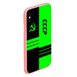 Чехол для iPhone XS Max матовый СССР black-green - фото 2