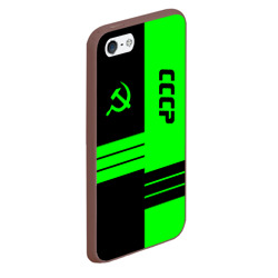 Чехол для iPhone 5/5S матовый СССР black-green - фото 2