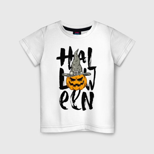 Детская футболка хлопок Halloween, цвет белый