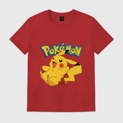 Мужская футболка хлопок Pokemon Pickachu
