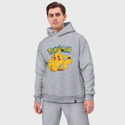 Мужской костюм oversize хлопок Pokemon Pickachu - фото 2