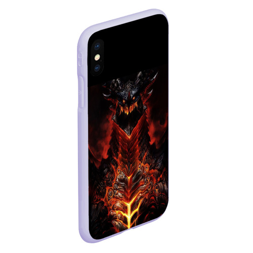 Чехол для iPhone XS Max матовый Hydro Dragons, цвет светло-сиреневый - фото 3