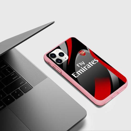 Чехол для iPhone 11 Pro Max матовый Arsenal uniform, цвет баблгам - фото 5