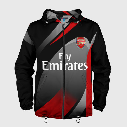 Мужская ветровка 3D Arsenal uniform, цвет черный