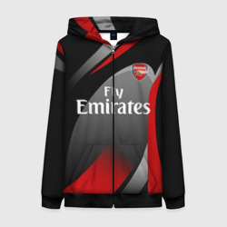 Женская толстовка 3D на молнии Arsenal uniform