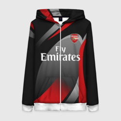 Женская толстовка 3D на молнии Arsenal uniform