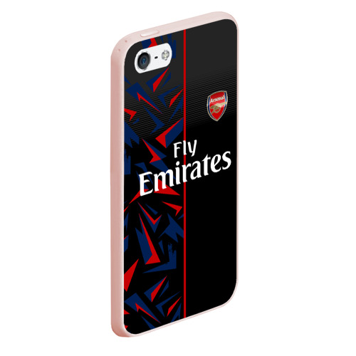 Чехол для iPhone 5/5S матовый Arsenal uniform 2020, цвет светло-розовый - фото 3