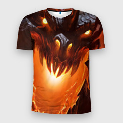 Мужская футболка 3D Slim Дракон Лавы
