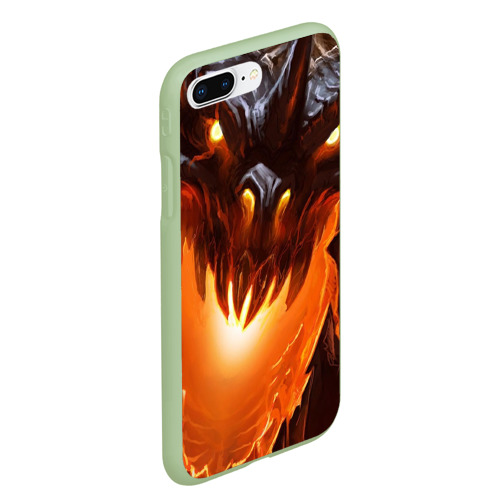 Чехол для iPhone 7Plus/8 Plus матовый Дракон Лавы, цвет салатовый - фото 3