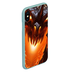 Чехол для iPhone XS Max матовый Дракон Лавы - фото 2