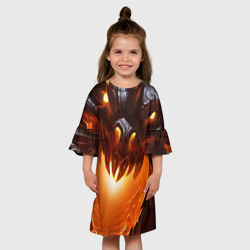 Детское платье 3D Дракон Лавы - фото 2