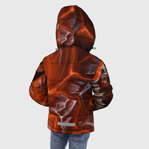 Зимняя куртка для мальчиков 3D Дракон Лавы, цвет красный - фото 4