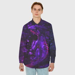 Мужская рубашка oversize 3D Энергия Лавы - фото 2