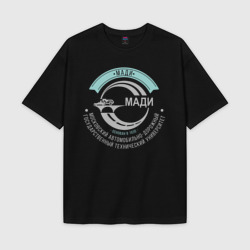 Женская футболка Oversize хлопок texturе МАДИ