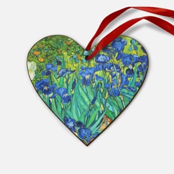 Деревянная игрушка Сердце Ирисы Ван Гога