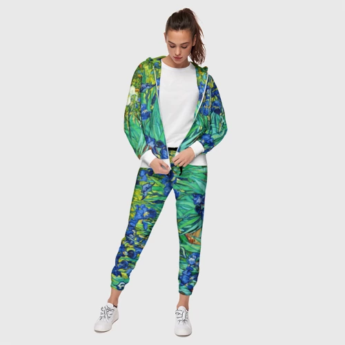 Женский костюм 3D с принтом Ирисы Ван Гога, фото на моделе #1
