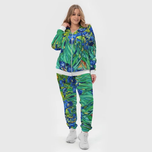 Женский костюм 3D с принтом Ирисы Ван Гога, вид сбоку #3