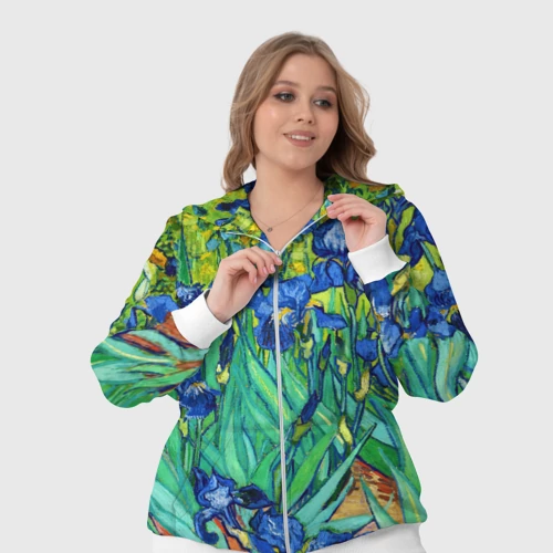 Женский костюм 3D с принтом Ирисы Ван Гога, фото #4