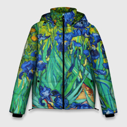 Мужская зимняя куртка 3D Ирисы Ван Гога